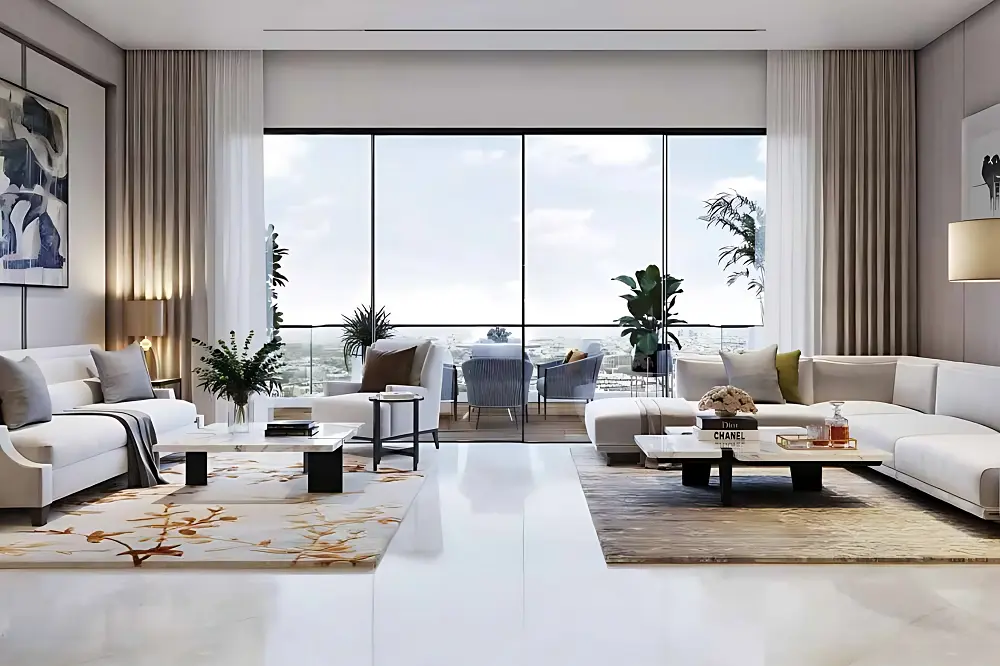 Whiteland The Aspen spacious luxury living room interior design